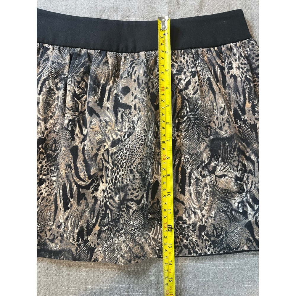 Haung Shu Chi Animal Print Mini Skirt‎ Gold Black Leopard Tiger Snake Size S - Picture 4 of 10